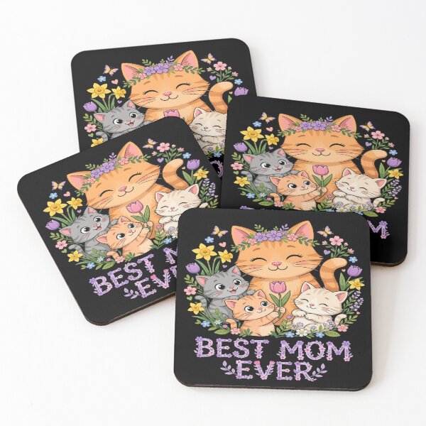 Item preview, Best Mom Ever — Mama Cat and Kittens Mother's Day Shirt designed and sold by Snacks and sarcasm .
