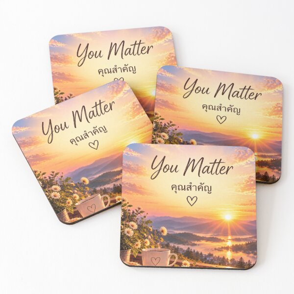 Item preview, You Matter Sunrise Healing Poster Bilingual Thai - JitMelody designed and sold by JitMelody .