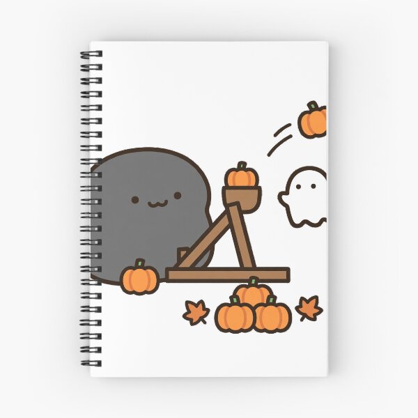 Item preview, Cute Black Cat Ghost Pumpkin Catapult Fall Kawaii Sticker designed and sold by xiaoxiaochibi.