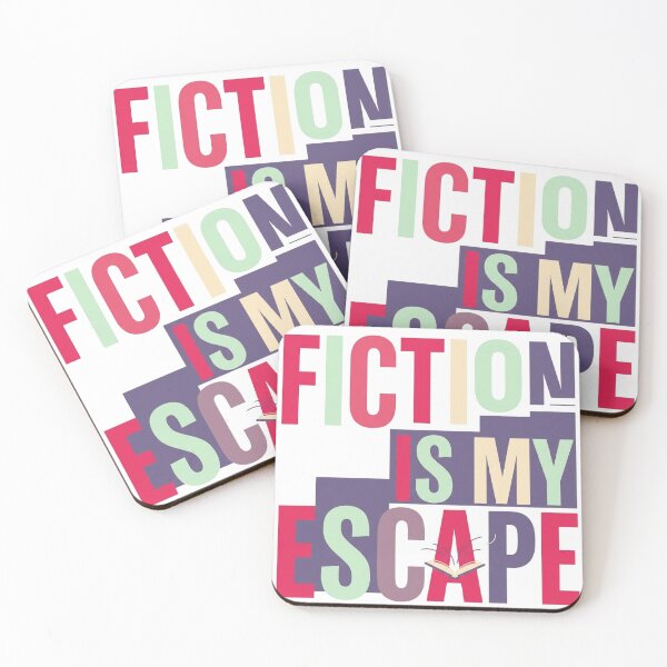 Item preview, Fiction Is My Escape Retro Layered Typography designed and sold by mood-draftsman.