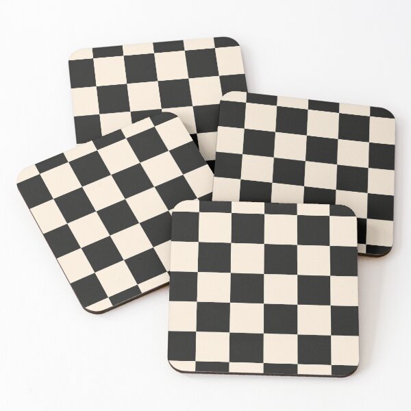 Item preview, Classic Black and Cream Checkerboard Retro Geometric Pattern designed and sold by KokoDeez.