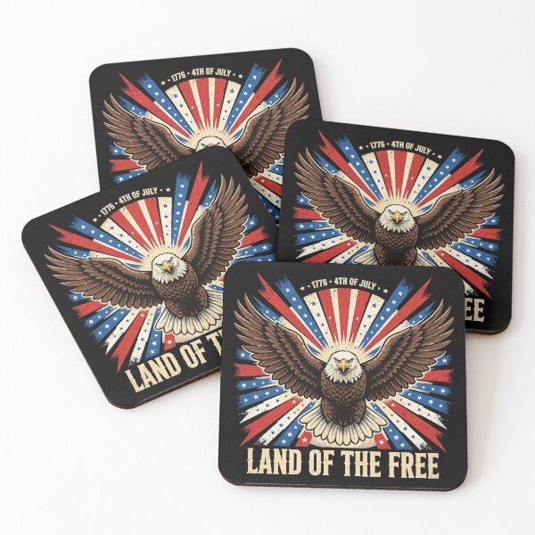 Item preview, Land of the Free — Bald Eagle 1776 4th of July Patriotic Shirt designed and sold by Snacks and sarcasm .