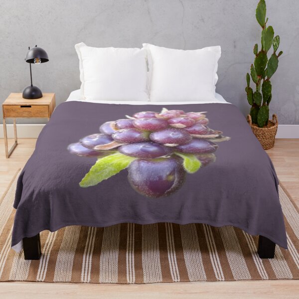 Item preview, Wild Purple Berry Cluster - Macro Botanical Nature Art designed and sold by PicturePick.