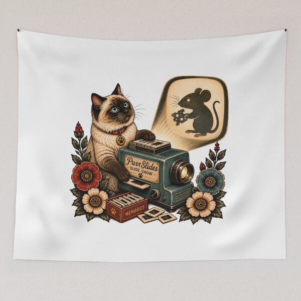 Item preview, Purr Slides Retro Projector Cat designed and sold by Old's Cool Cat Studio.