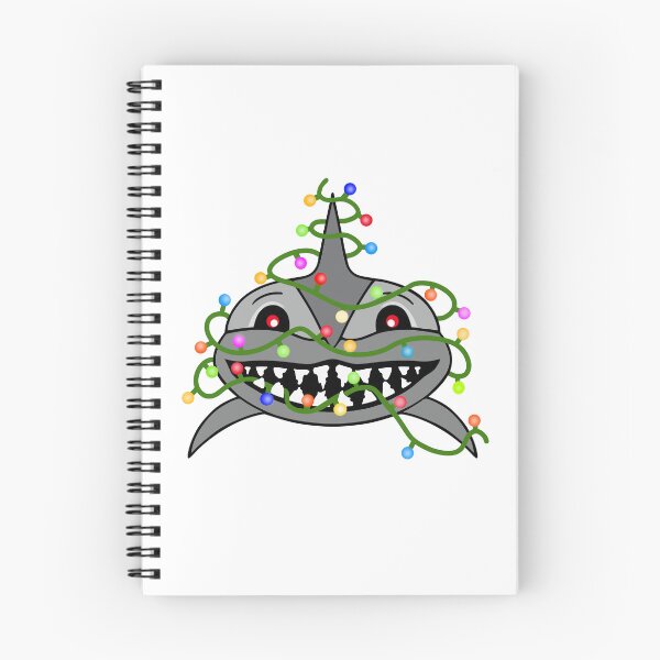 Item preview, Christmas Shark Tangled In Christmas Tree Lights designed and sold by Sartoris Art.