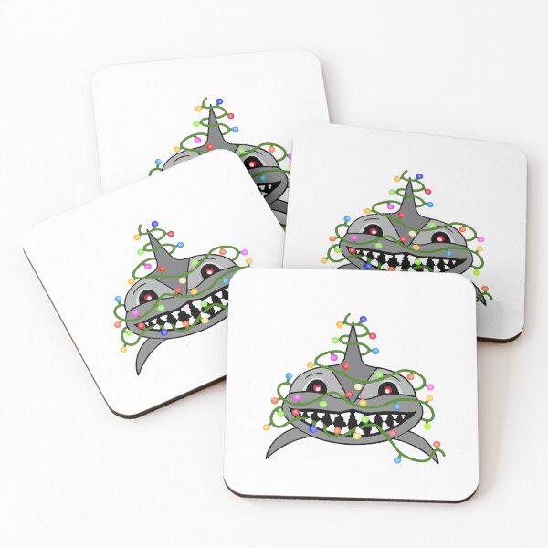 Item preview, Christmas Shark Tangled In Christmas Tree Lights designed and sold by Sartoris Art.