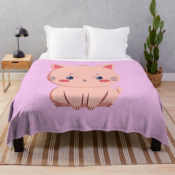 Item preview, Cute Pastel Pink Kitten Kawaii Anime Cat designed and sold by bvdesignart.