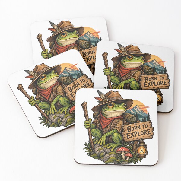Item preview, Born To Explore Frog designed and sold by Planetporridge.