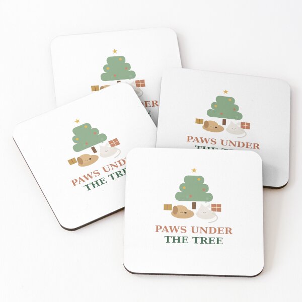 Item preview, Paws Under The Tree Dog Cat Christmas T-Shirt designed and sold by Paws & Pine Studio.