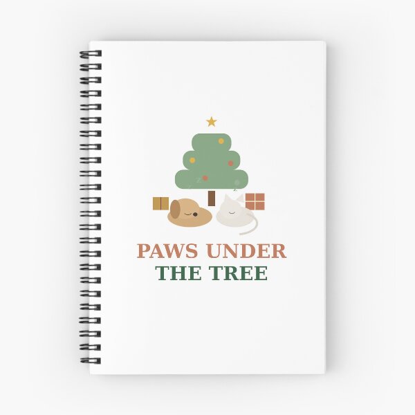 Item preview, Paws Under The Tree Dog Cat Christmas T-Shirt designed and sold by Paws & Pine Studio.