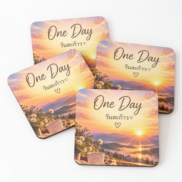 Item preview, One Day Sunrise Mountain Poster Bilingual Thai English - JitMelody designed and sold by JitMelody .