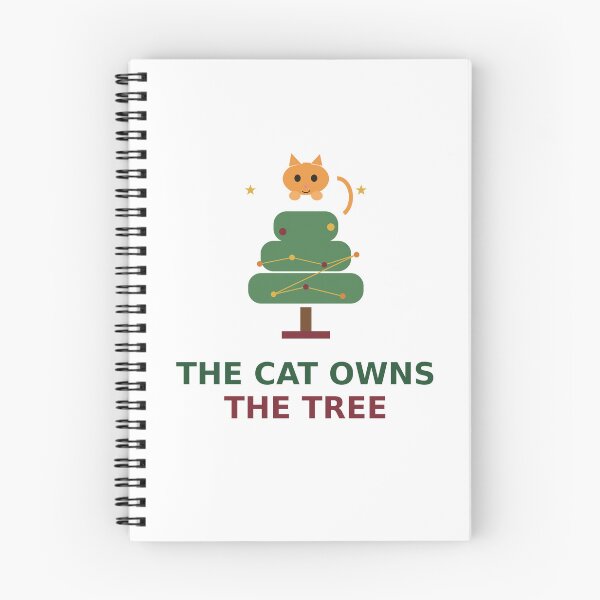 Item preview, The Cat Owns The Tree Funny Cat Christmas T-Shirt designed and sold by Paws & Pine Studio.