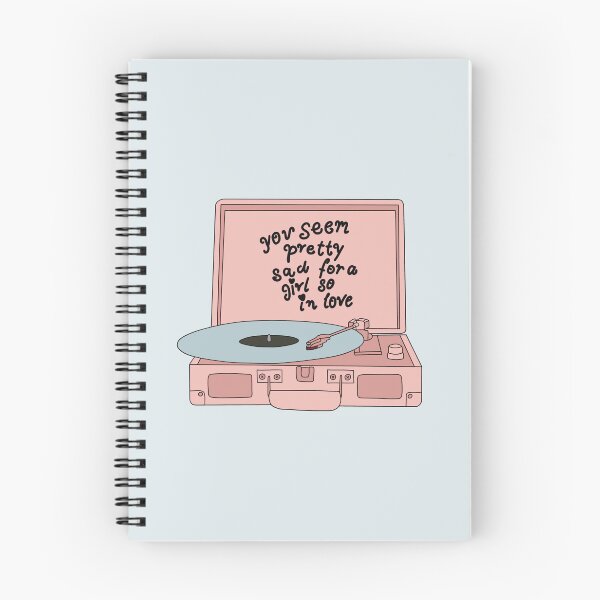 Item preview, You Seem Pretty Sad For a Girl So In Love Record Player Blue Disk ˖ ִֶָ designed and sold by BookishCharmCo.