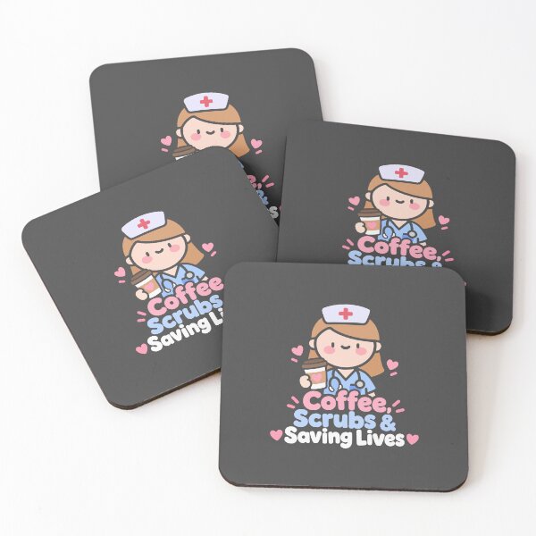 Item preview, Coffee, Scrubs & Saving Lives Funny Nurse designed and sold by KiwyStudio.