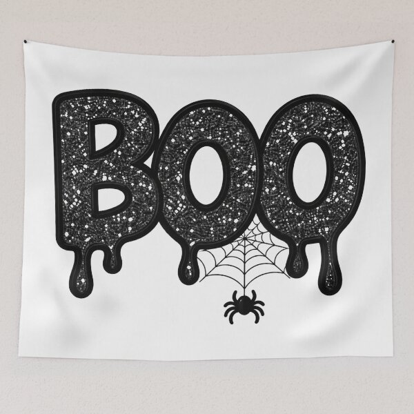 Item preview, Black Glitter Halloween Lettering with Spiderweb designed and sold by Phil Ben.