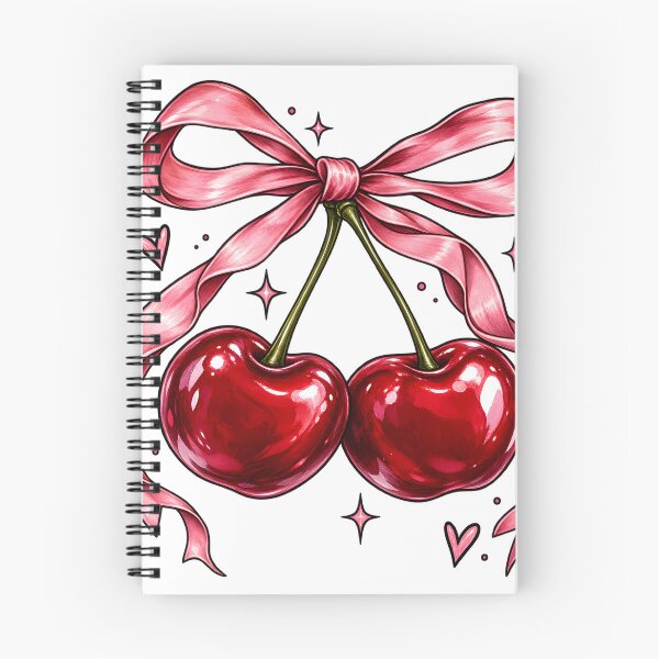 Item preview, Glossy Red Cherries With Satin Pink Ribbon designed and sold by JAZZY-DESIGN.
