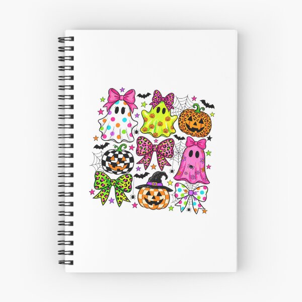 Item preview, Colorful Halloween Ghosts Pumpkins and Leopard Bows designed and sold by Phil Ben.
