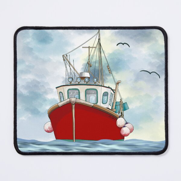 Item preview, Fishing boat on the sea designed and sold by A Sweet  Fragrance Art.