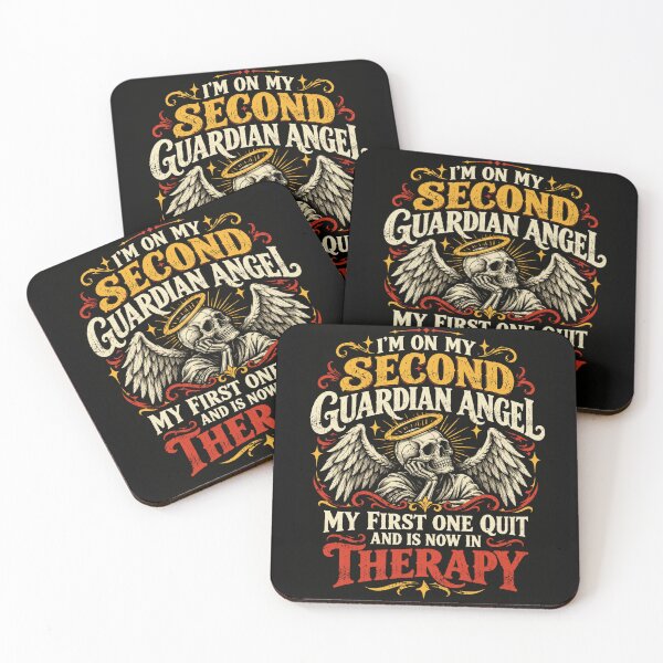 Item preview, I'm On My Second Guardian Angel My First One Quit Therapy designed and sold by ManiaGrania.
