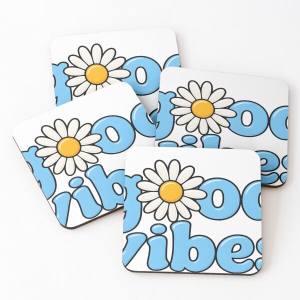 Item preview, Good Vibes Blue Retro Daisy designed and sold by JAZZY-DESIGN.