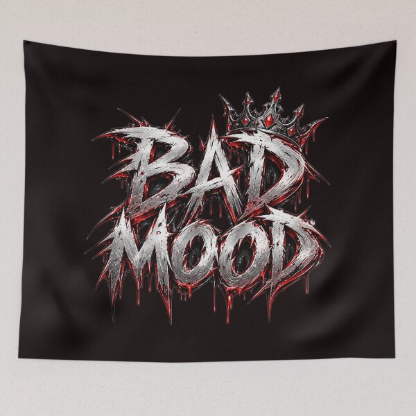 Item preview, Bad Mood Heavy Metal Typography with Crown and Spikes designed and sold by charmaroundyou.