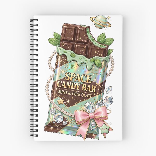 Item preview, Space Candy Bar Mint and Chocolate Kawaii - Holographic Mint Chocolate Bar designed and sold by Kiralemon.