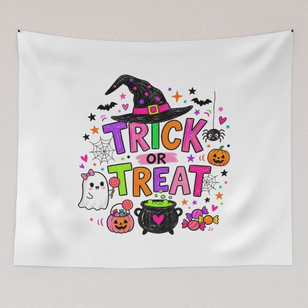 Item preview, Colorful Halloween Lettering with Witch Hat and Candy designed and sold by Phil Ben.