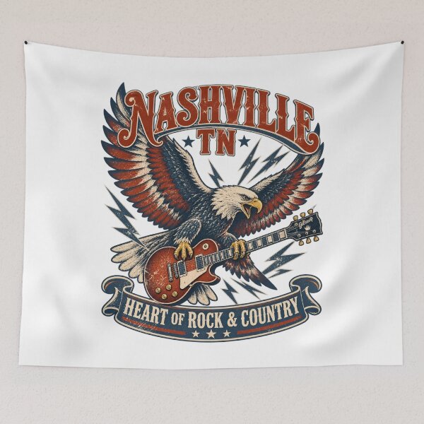 Item preview, Nashville Rock & Country Eagle with Electric Guitar designed and sold by Fenay Designs.