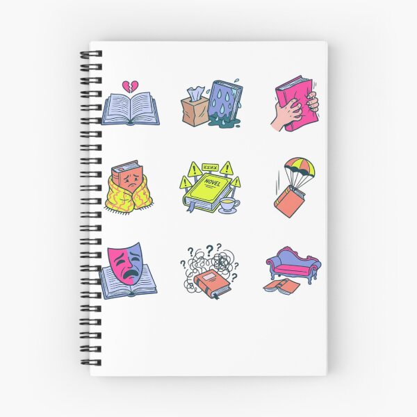 Item preview, Romance Reader Emotional Tropes and Book Hangover Icons Sticker Sheet designed and sold by mood-draftsman.
