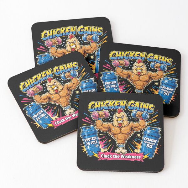 Item preview, Chicken Gains Funny Chicken Gym Shirt | Cluck The Weakness Tee designed and sold by StrongEveryDayStore.