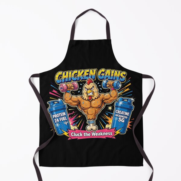 Item preview, Chicken Gains Funny Chicken Gym Shirt | Cluck The Weakness Tee designed and sold by StrongEveryDayStore.