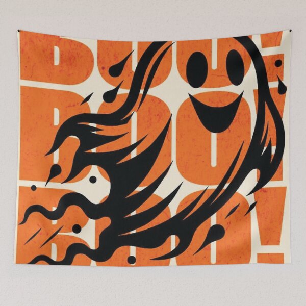Item preview, Happy Ghost Boo – Retro Orange Halloween Graphic designed and sold by DemanDFashionFactroy.