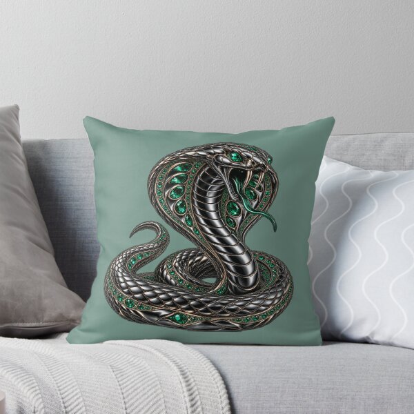 Item preview, Gothic Chrome Cobra with Emerald Crystals designed and sold by charmaroundyou.