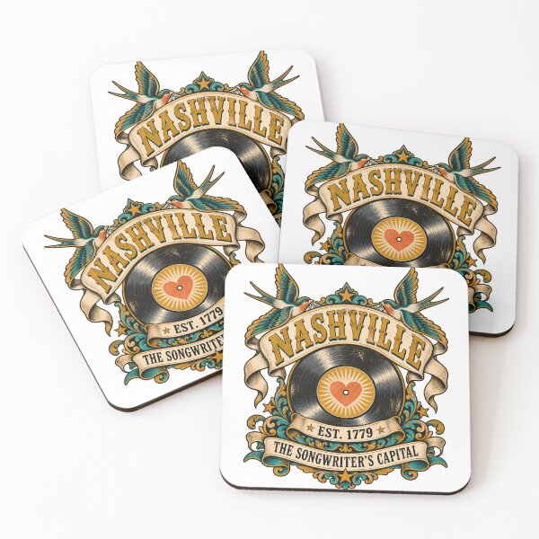 Item preview, Nashville Songwriter's Capital Vinyl Heart & Swallows designed and sold by Fenay Designs.