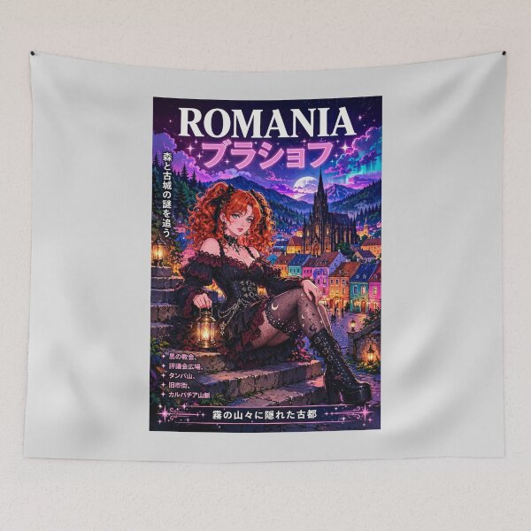 Item preview, Brașov, Romania — The Red-Haired Witch of the Transylvanian Mountains designed and sold by DibujandoPorfa.