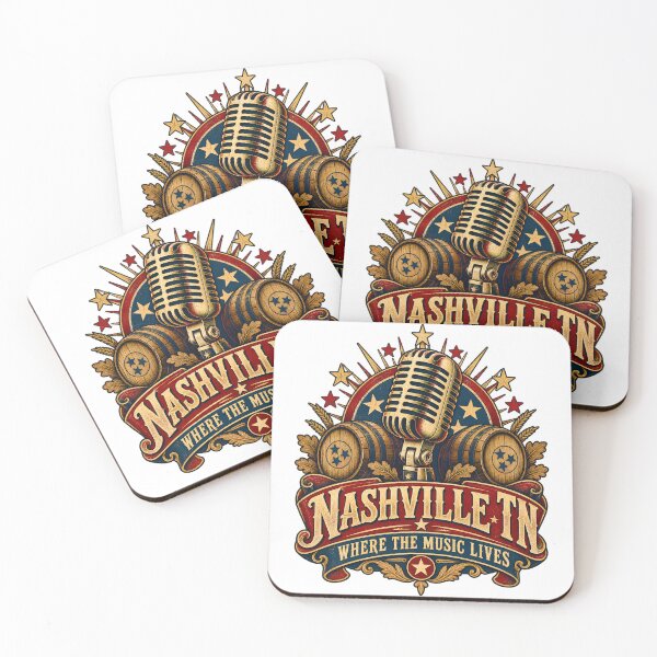Item preview, Nashville Where the Music Lives Mic & Barrels designed and sold by Fenay Designs.