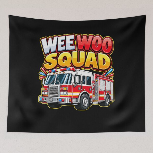 Item preview, Wee Woo Squad Fire Truck Firefighter Humor Design designed and sold by stmpdwrld.