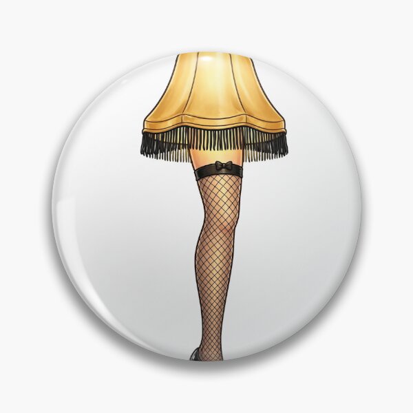 Item preview, The Leg Lamp – Iconic Fishnet Lamp on Wooden Base Christmas Cartoon designed and sold by CozyCornerDesigns.