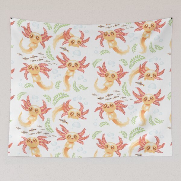 Item preview, Gold Axolotls with White background designed and sold by ArtByJaime1843.
