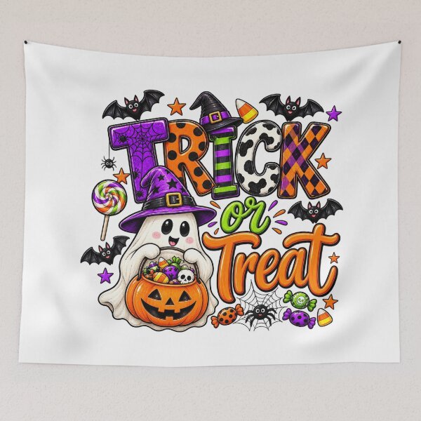 Item preview, Cute Halloween Ghost Witch Trick Or Treat Candy designed and sold by Phil Ben.