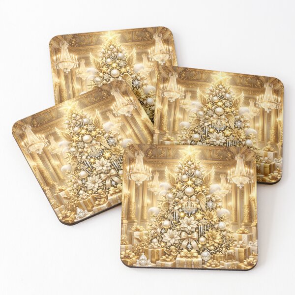 Item preview, Opulent Gold and White Christmas Tree Palace designed and sold by Sybille-Yates.