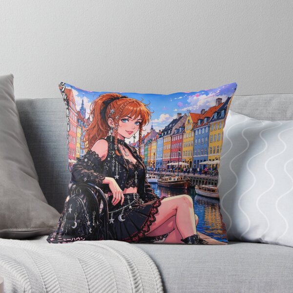 Item preview, Copenhagen, Denmark — The Red-Haired Witch of the Colorful Harbor. designed and sold by DibujandoPorfa.