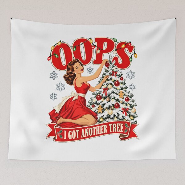 Item preview, Oops I Got Another Tree Retro Christmas Decorating designed and sold by mareix.