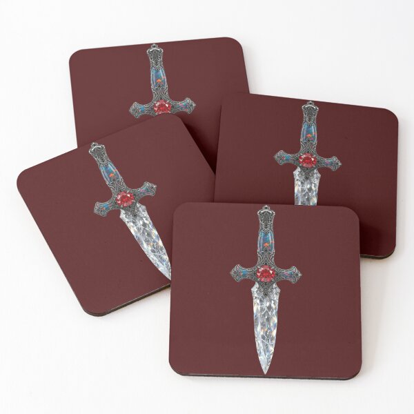 Item preview, Crystal Dagger with Ruby and Fire Opal Inlay designed and sold by charmaroundyou.