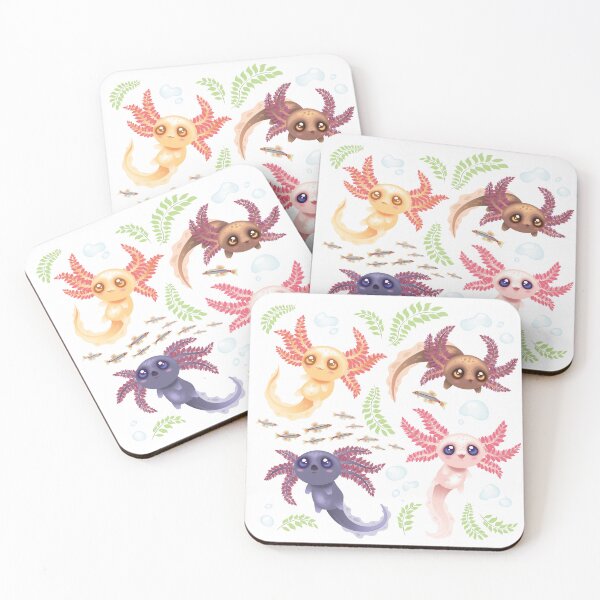 Item preview, Axolotls with White background  designed and sold by ArtByJaime1843.