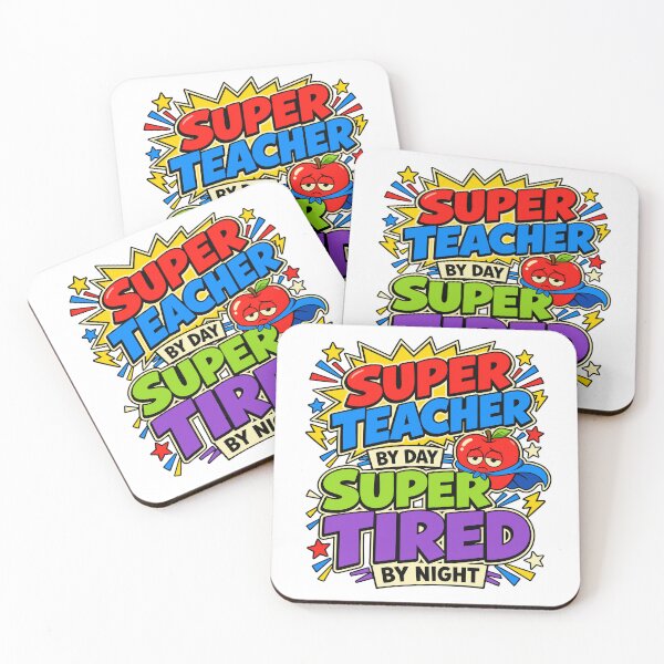 Item preview, Super Teacher by Day Super Tired by Night designed and sold by mareix.