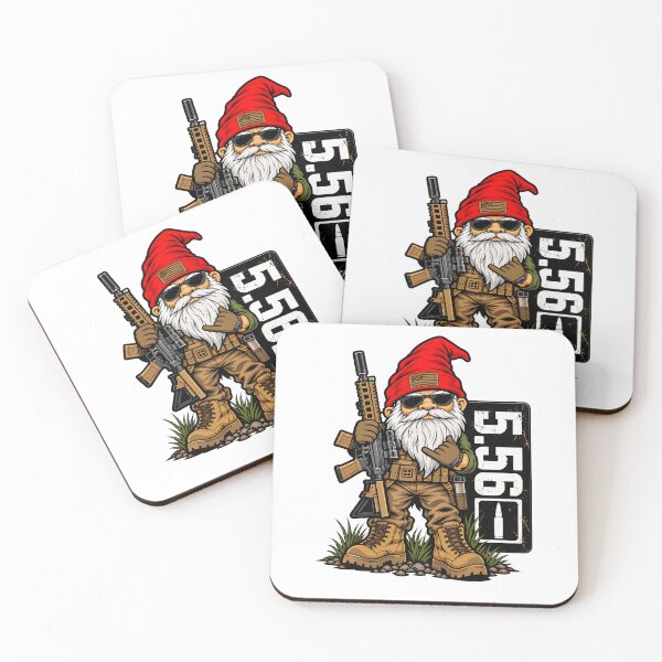 Item preview, Tactical Garden Gnome with Rifle and 5.56 Badge designed and sold by mareix.