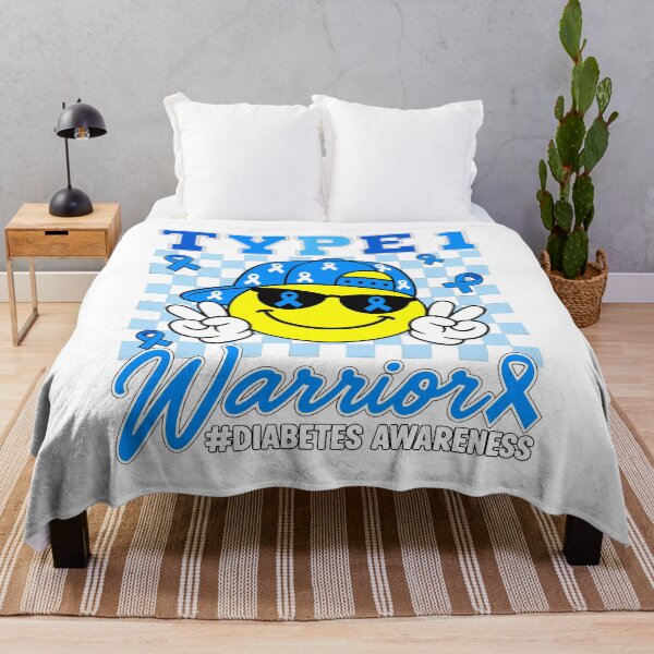Item preview, Type 1 Warrior Blue Ribbon Diabetes Awareness designed and sold by mareix.