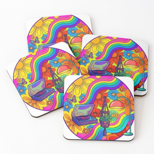 Item preview, Retro 70s Vibes: Vinyl, Macrame and Groovy Psychedelic Flowers designed and sold by MR LOVICE.