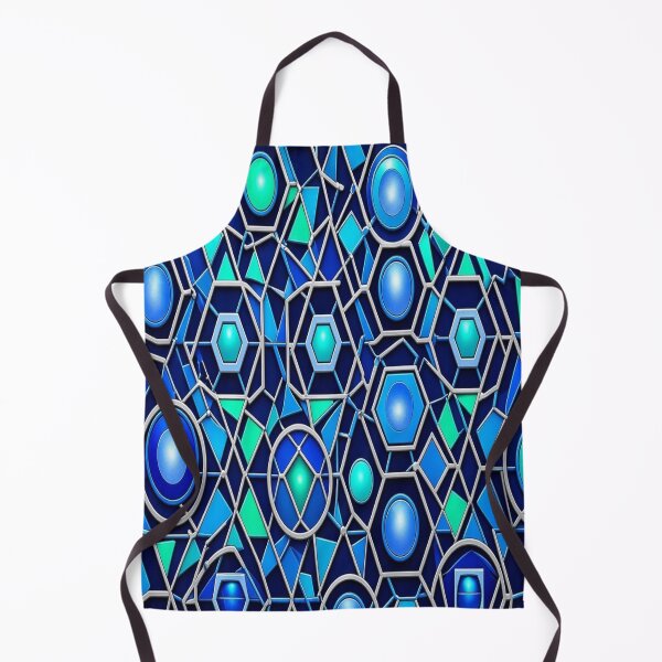 Item preview, Sci-Fi Hexagon Crystal Crest Cyberpunk Geometric Tech Pattern designed and sold by Breezes-of-Ida.